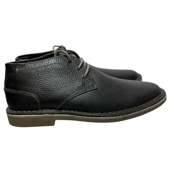 Kenneth Cole Reaction Men’s Desert Sun Leather‎ Chukka Boots Black Size 7 Preppy - Picture 1 of 13